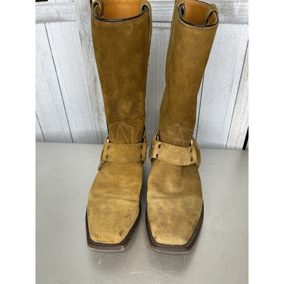 Vintage Wrangler Women’s Western Harness Moto Boots USA Made Size 8 Engineer - Picture 2 of 8